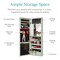Best Choice Products Hanging Mirror Jewelry Armoire, Door or Wall Mounted Cabinet w/ LED Lights, Lock
